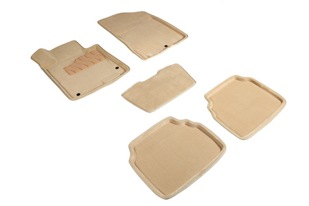 3D Коврики в салон Seintex бежевые Hyundai Sonata (2019-2024) 95468